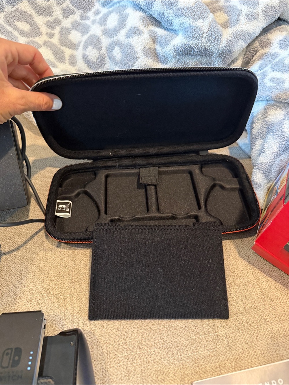 LIKE NEW Nintendo Switch with Neon Blue & Neon Red Joy‑Con and Accessories - Picture 3 of 9